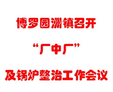 園洲鎮召開“廠中廠”及鍋爐整治工作會議